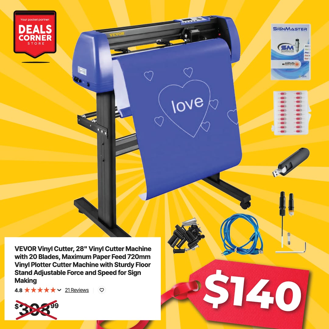 Buy this beautiful Vevor Cutter Machine for less than 50% OFF, was $308 now $140. Sales everyday.