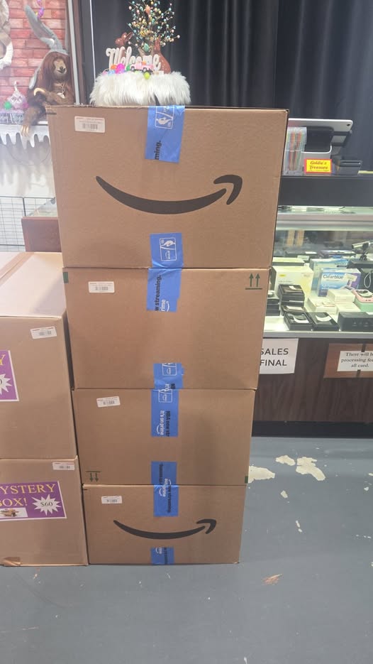 We got Amazon Mystery Boxes!! $70 each