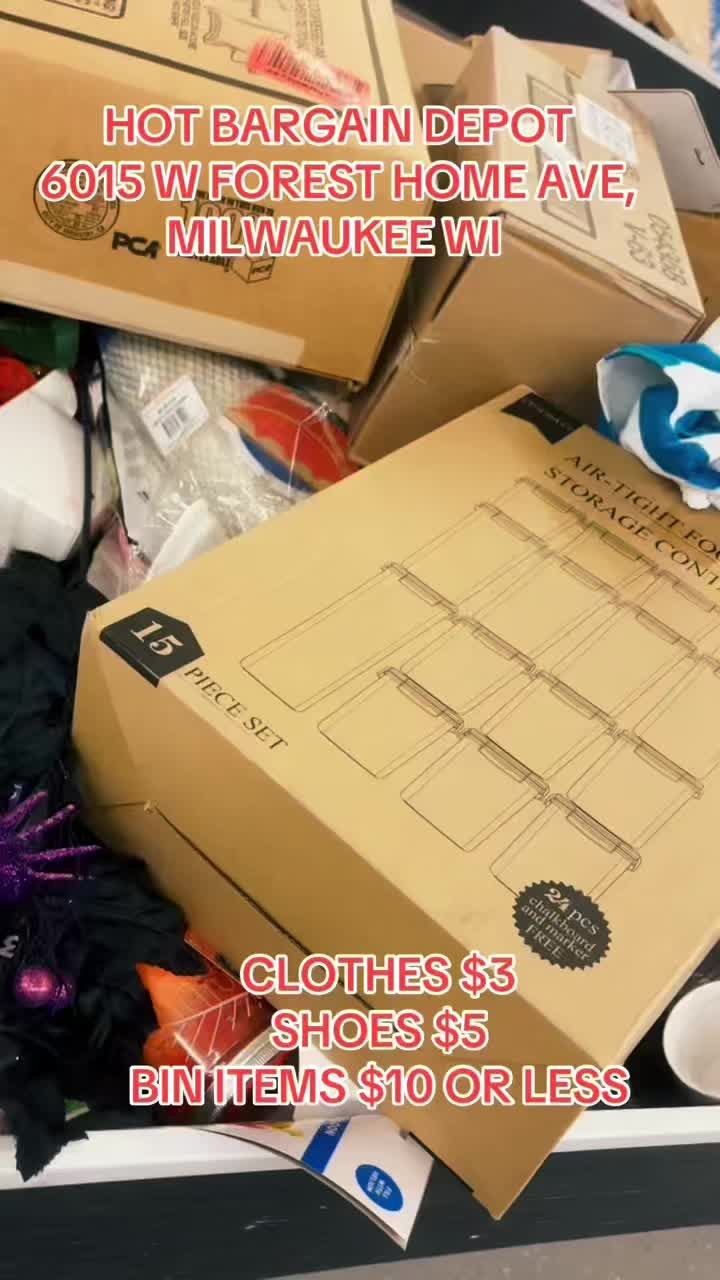 ⚡️RESTOCK FRIDAY IS HERE!⚡️

Hot Bargain Depot – Where Every Day Feels Like Black Friday!

Get ready for another amazing week of unbeatable deals!
Our bins are JAM-PACKED with top-quality returns from Amazon & Target — come treasure hunting with us!

This Week’s Hot Deals:
• VIP ITEMS: 50% OFF retail – top brands, unbeatable prices!
• Bin Deals: Just $10 each – fresh finds all around!
• Phone Accessories: Only $3 ☎️
• Shoes: Just $5 a pair 👟
• Clothing: Only $3 per item 👚
• Makeup: Starting at just $1 💄

Bonus Finds:
Check out the front tables by the registers for socks, underwear, and a huge selection of health & beauty essentials!

RAFFLE ALERT!
We’re giving away multiple prizes at opening!
Arrive early to get your raffle ticket – no tickets handed out after doors open!

Visit us at:
📍 6015 W Forest Home Ave, Milwaukee, WI
🕙 Open: 10 AM – 8 PM

Bring your friends, bring your family – and don’t miss your chance to score big!

⸻

⚡️¡VIERNES DE REABASTECIMIENTO!⚡️

¡Hot Bargain Depot – donde las ofertas del Black Friday nunca terminan!

Prepárate para una semana llena de gangas increíbles.
Nuestros contenedores están LLENOS de productos de Amazon y Target – ¡ven a descubrir los tesoros!

Ofertas de la semana:
• Artículos VIP: ¡A solo el 50% del precio de tienda!
• Contenedores: ¡Todo por solo $10!
• Accesorios para teléfono: $3 ☎️
• Zapatos: $5 el par 👟
• Ropa: $3 por prenda 👚
• Maquillaje: Desde $1 💄

¡No te lo pierdas!
Junto a las cajas encontrarás mesas con calcetines, ropa interior y muchos productos de salud y belleza.

¡SORTEOS EXCLUSIVOS AL ABRIR!
Llega temprano para recibir tu boleto – no se entregarán boletos después de abrir las puertas.

Te esperamos en:
📍 6015 W Forest Home Ave, Milwaukee, WI
🕙 Horario: 10 AM – 8 PM

¡Trae a tus amigos y encuentra las mejores gangas de Milwaukee!