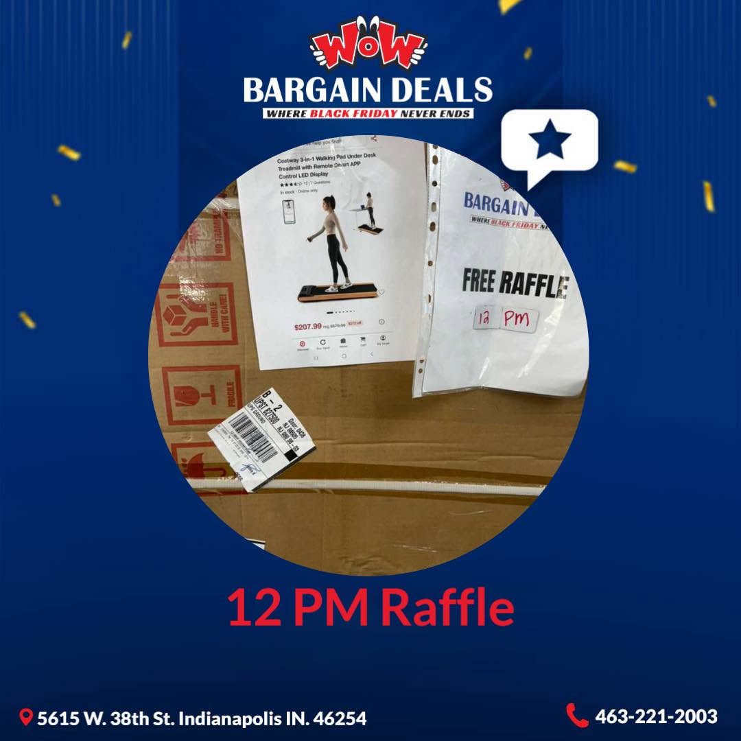 📢FREE RAFFLE at 12 PM & 4 PM📢🚨
📢RIFA GRATIS a las 12 PM Y A LAS 4 PM 📢🚨

😮‍💨🔥 Look at what our customers found for only $8 here at WOW Bargain Deals- Indianapolis 🤩 All clothing only $5.00 ( Excluding Jackets)All shoes only $8🔥
 
‼️Come join the $8 saturday day! 👀

⏰ open till 7 PM !!! 

🔥 Nonstop restock! 

📍 5615 W. 38th St. Indianápolis IN, 46254